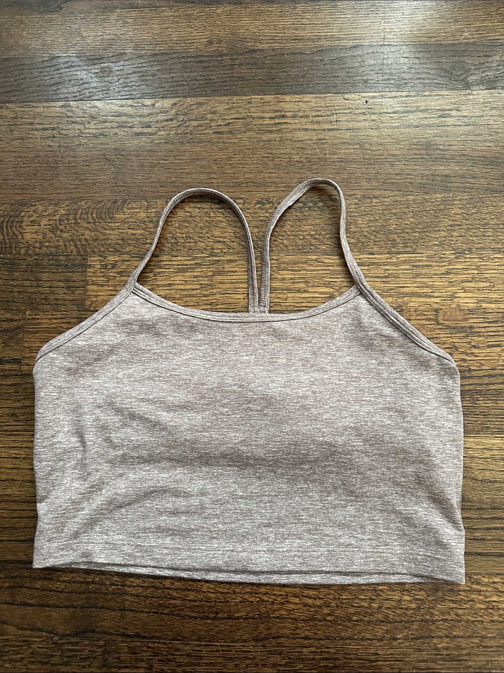 aerie Heathered Taupe Crop Tank Top